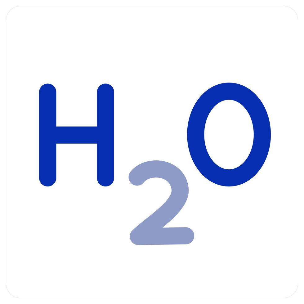 H2O and water vector