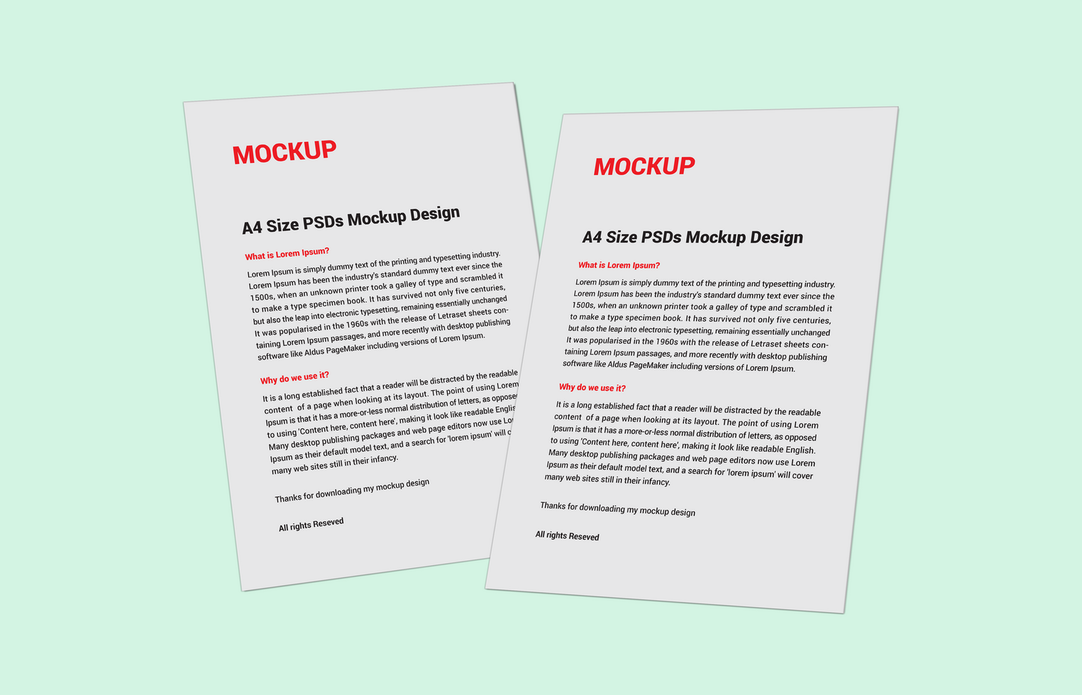 Premium Latest Distinguished Menu posters pamphlets invoice Letterhead fax cover flyer Leaflet and Letters two side 3D Mockup psd