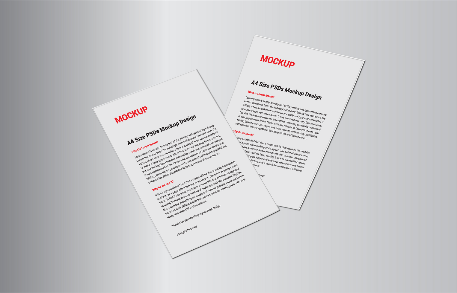 Premium Latest Distinguished Menu posters pamphlets invoice Letterhead fax covers flyer Leaflets and Letters two side 3D Mockup psd