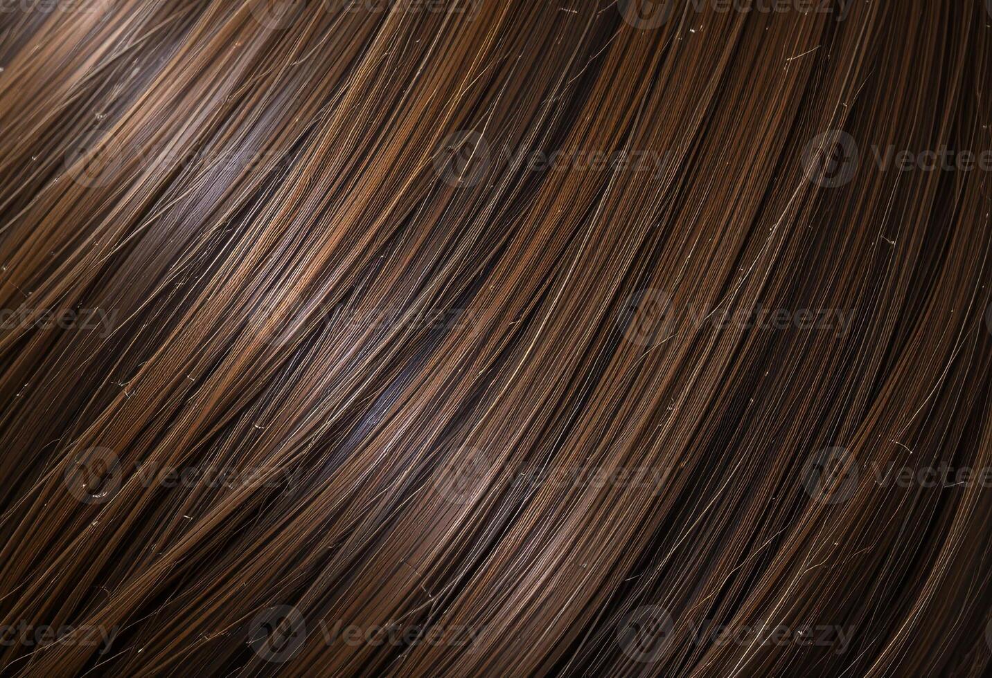 Close-up of shiny brown-haired. photo