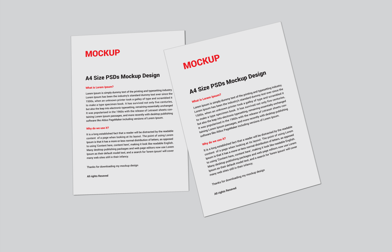 Premium Latest Distinguished Menus posters pamphlets invoice Letterhead fax cover flyers Leaflets and Letters two sides 3D Mockup psd