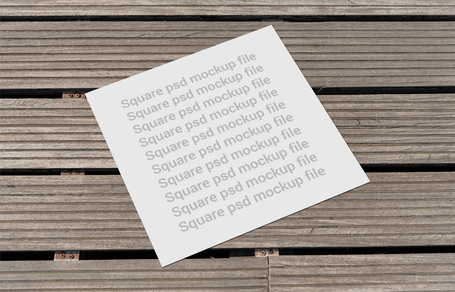 Premium Latest Squar size Distinguished Menu posters pamphlets invoice Letterhead fax cover flyer Leaflets and Letters one side 3D Mockup with the wooden background psd