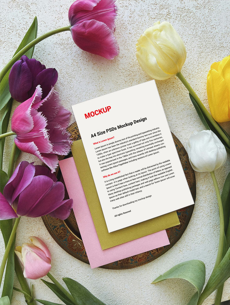 Premium Remarkable Menus posters pamphlets invoices Letterheads fax covers flyers Leaflet or Letter Mockup psd