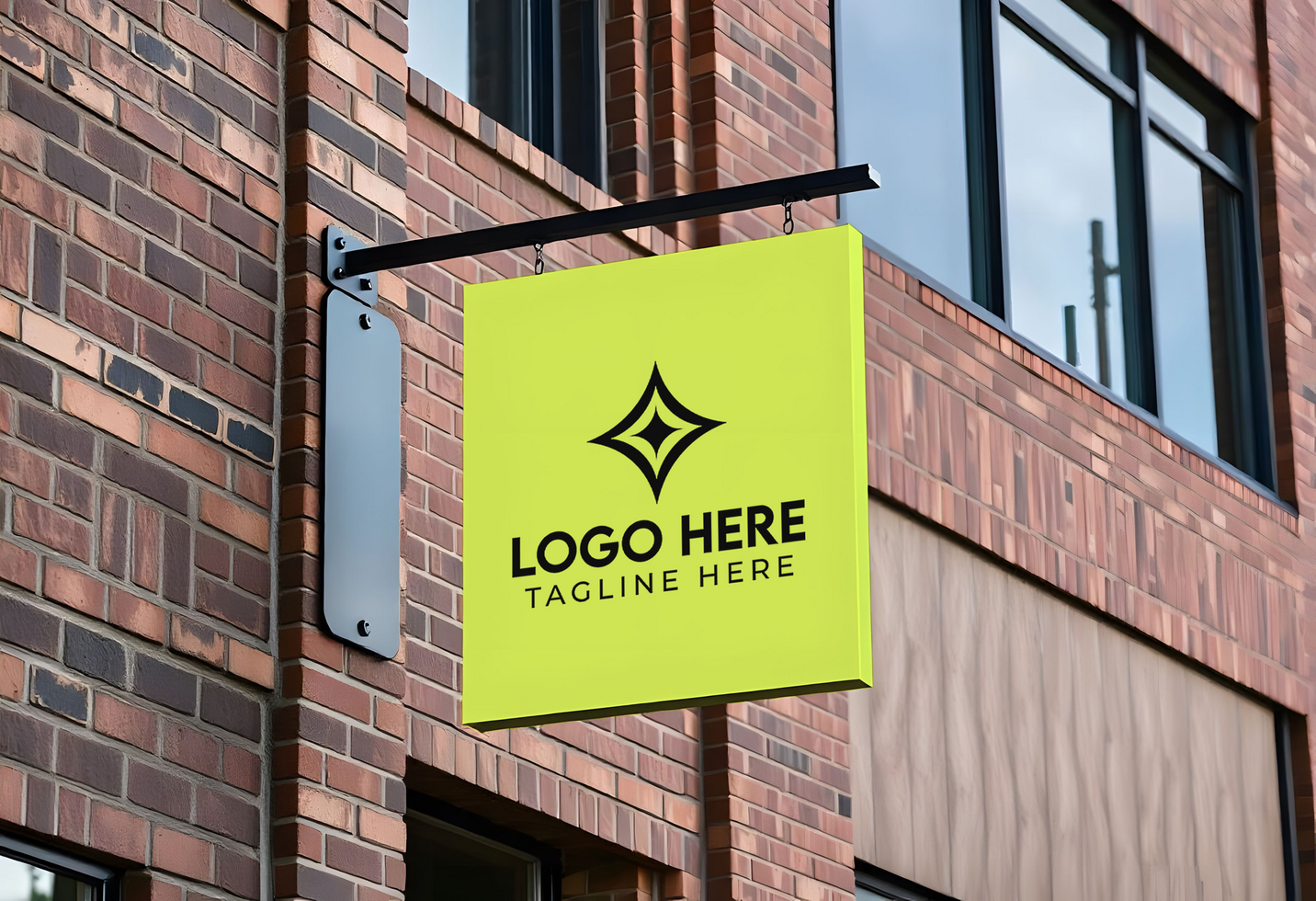 Outdoor Shop Sign Logo Advertising Mockup psd