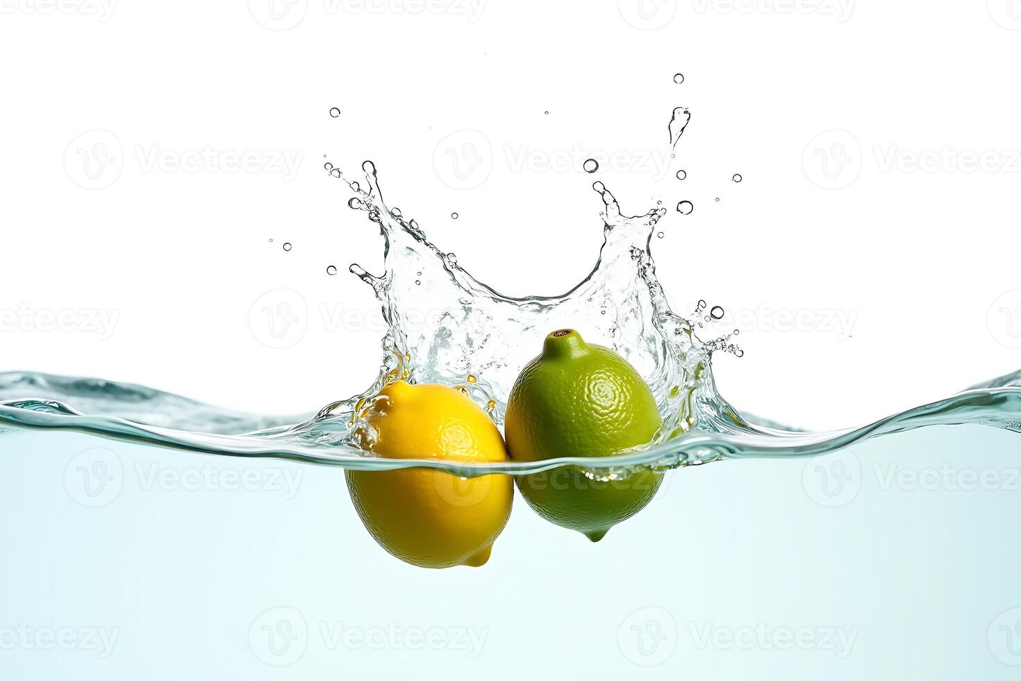 Citrus splash of refreshment lemon lime simple style photo