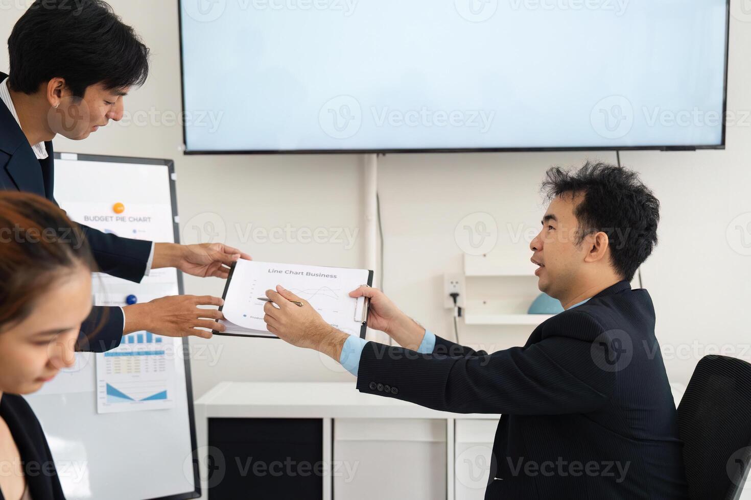 Business Insights and Team Exchange. A collaborative environment where ideas are shared. photo