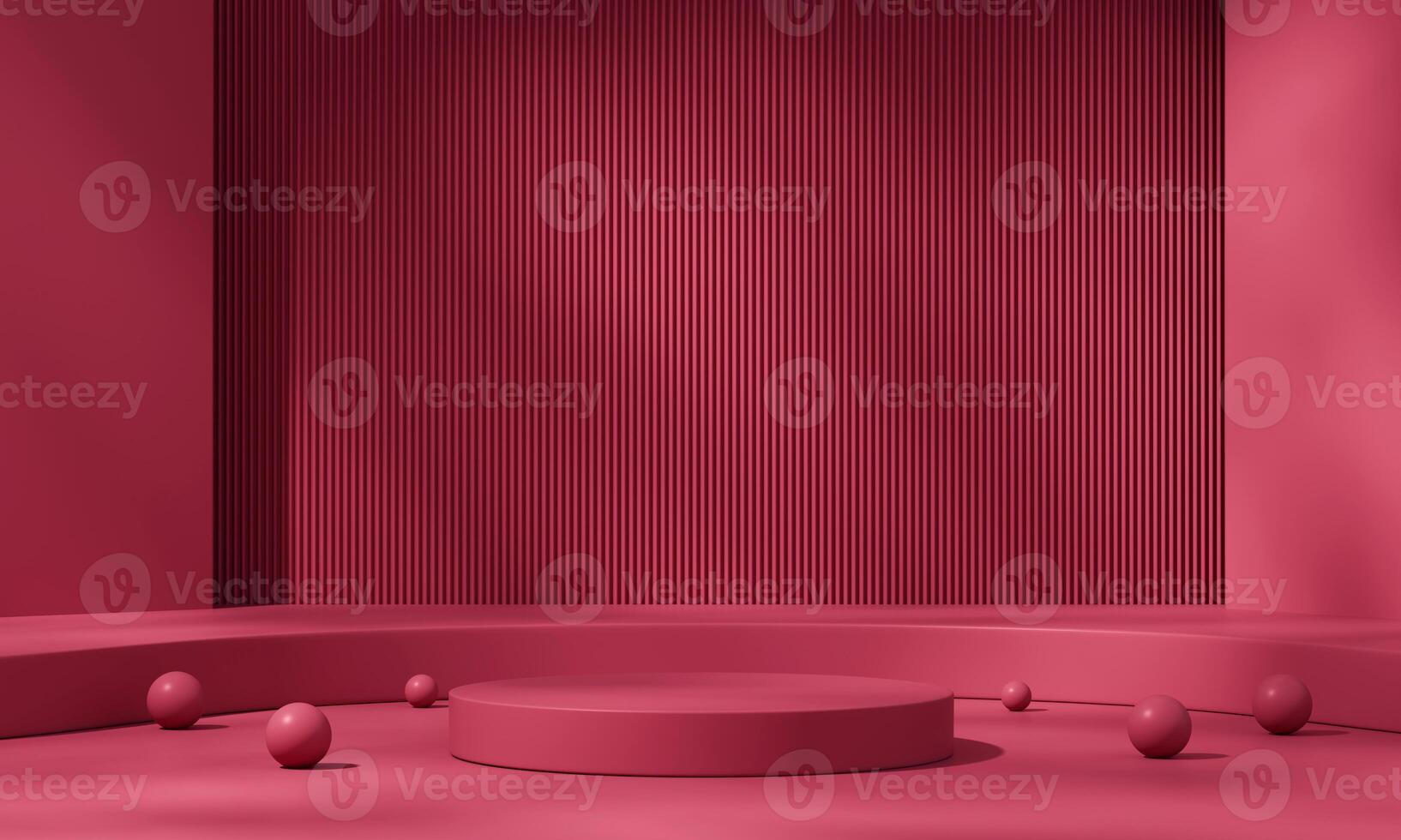 3D rendering red abstract platform podium product presentation background photo