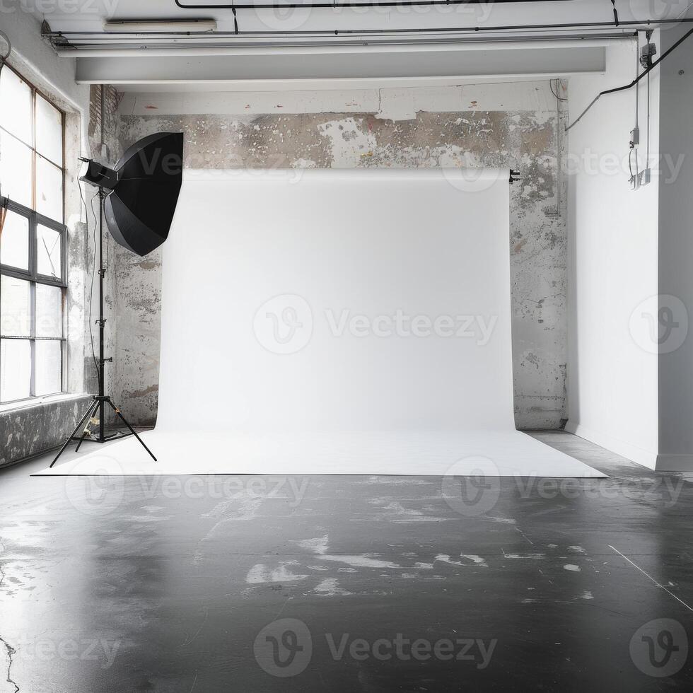 Ready For The Spotlight. An Empty Studio Awaits Its Next Masterpiece. photo