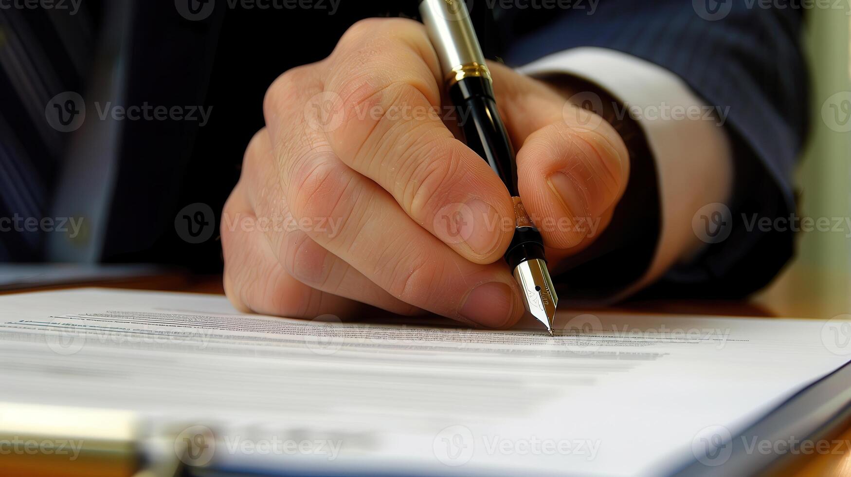 Business Contract Signing in Professional Office Environment for Legal Documentation photo