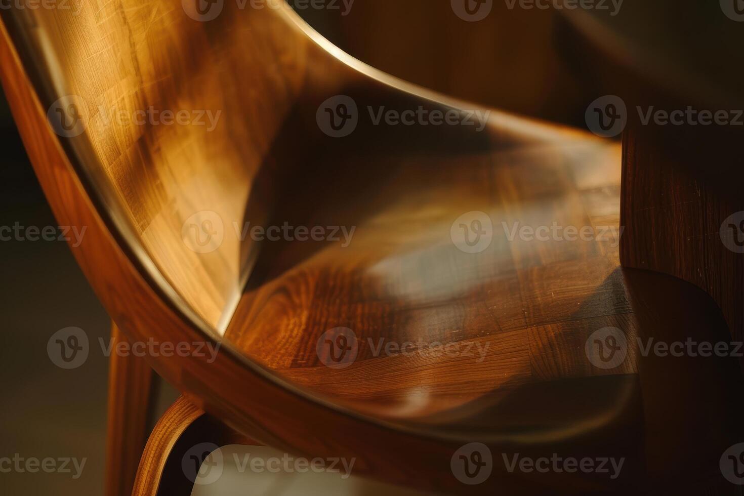 Ergonomic Wooden Dining Chair with Curved Design and Smooth Finish for Elegant Interiors photo
