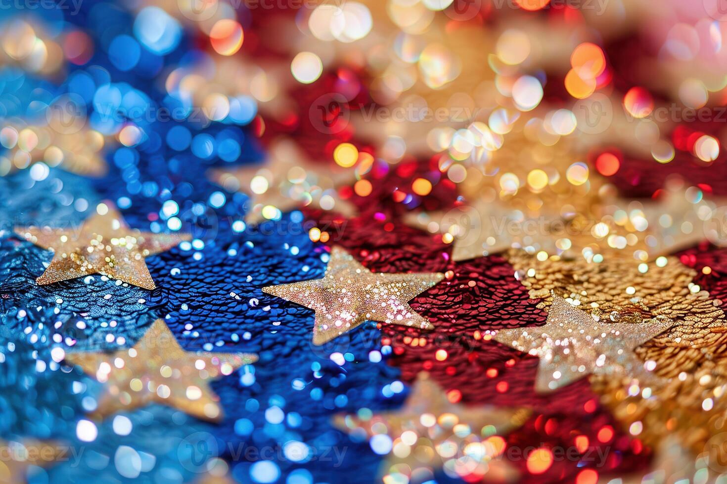 Shimmering Stars and Stripes Pattern for Festive Product Backgrounds and Decorative Design photo