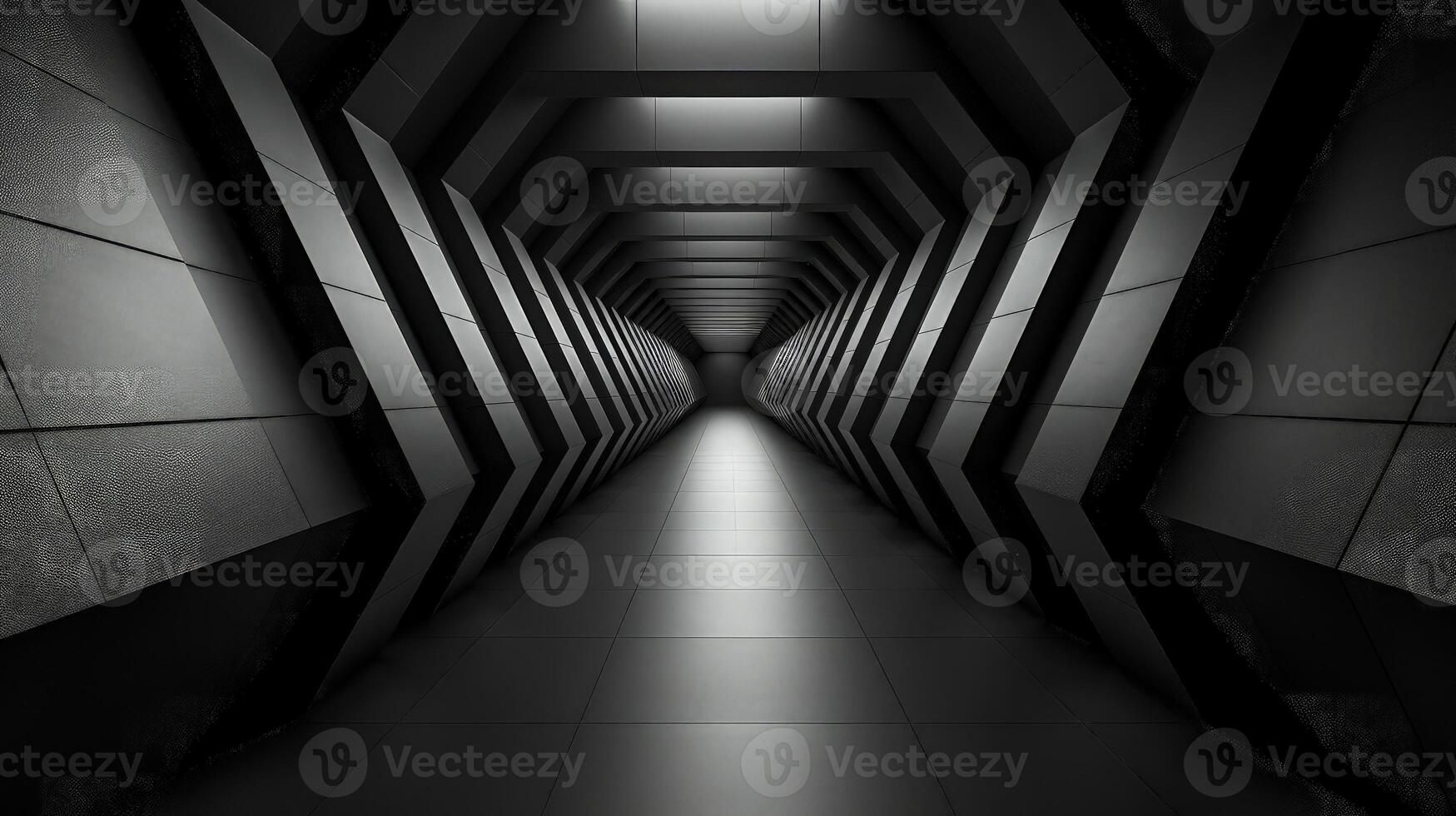 A dark tunnel with a light at the end photo