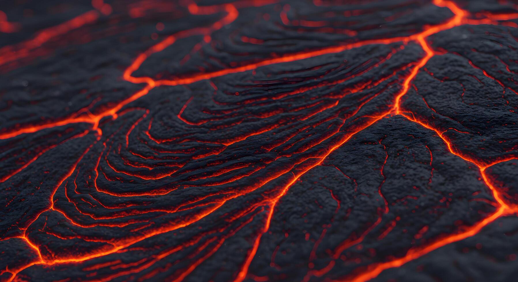 Dark volcanic obsidian texture featuring deep cracks filled with glowing magma, perfect for dramatic backgrounds. photo