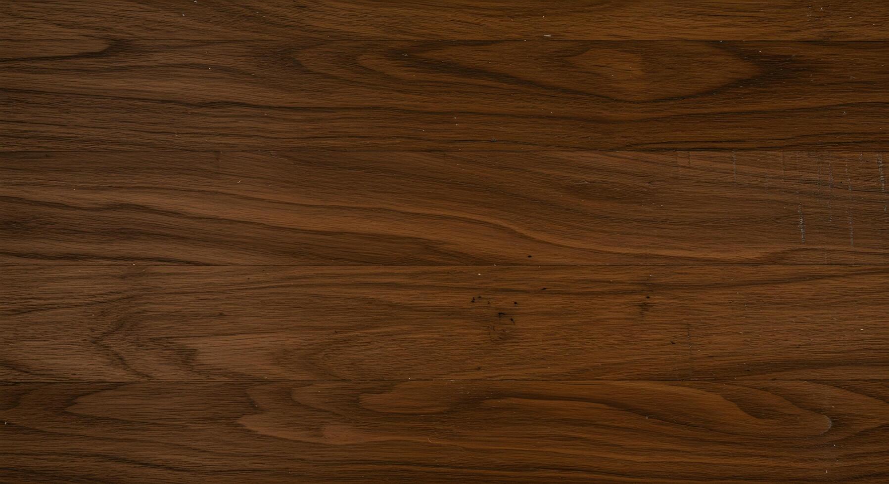 Smooth, glossy surface of black walnut wood with rich variations in tone and a well-finished, high-quality texture. photo