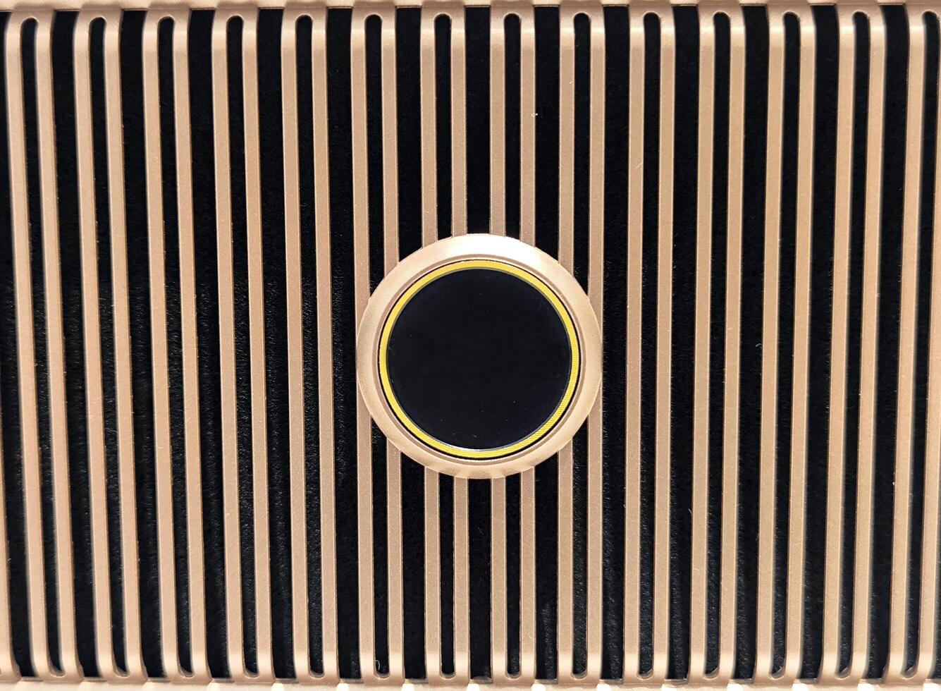 Close Up of Patterned line Surface with Circular Detail photo
