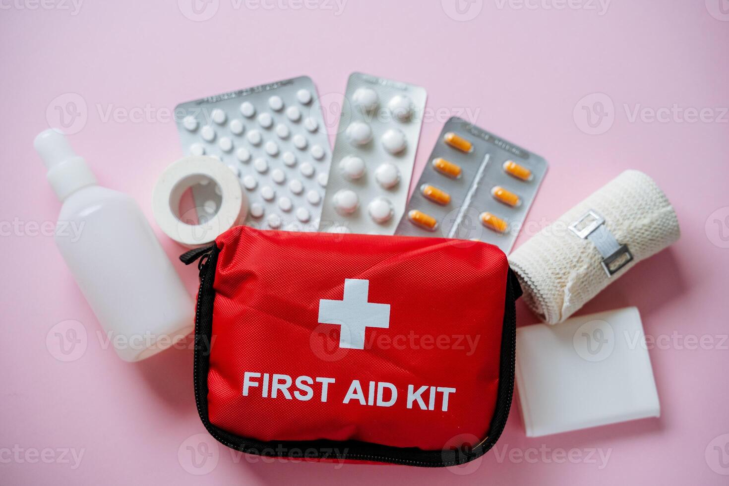 A Comprehensive First Aid Kit should include essential items like medicines, bandages, and various other supplies that are crucial for handling emergencies efficiently photo