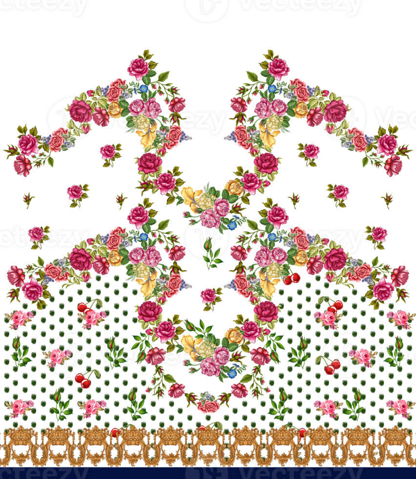floral leaf vintage ornament png