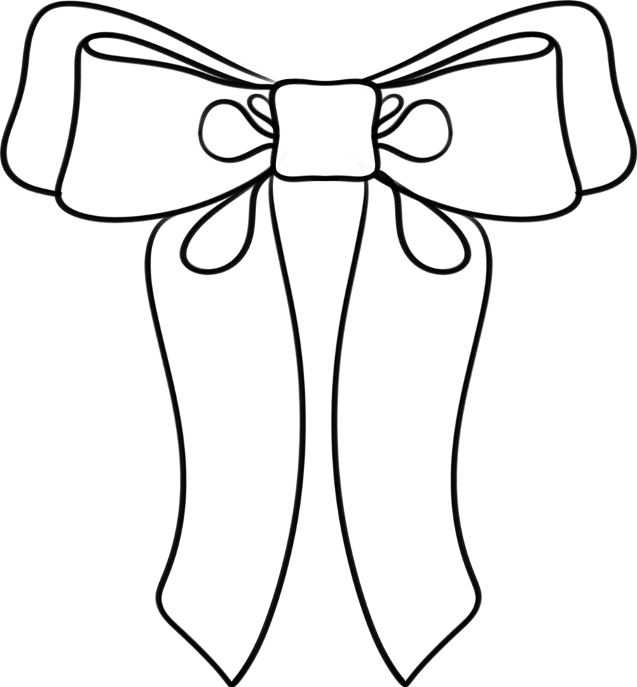 Simple Bow Outline Drawing png