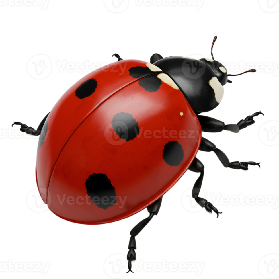 Close-up of a Ladybug on a Transparent Background png