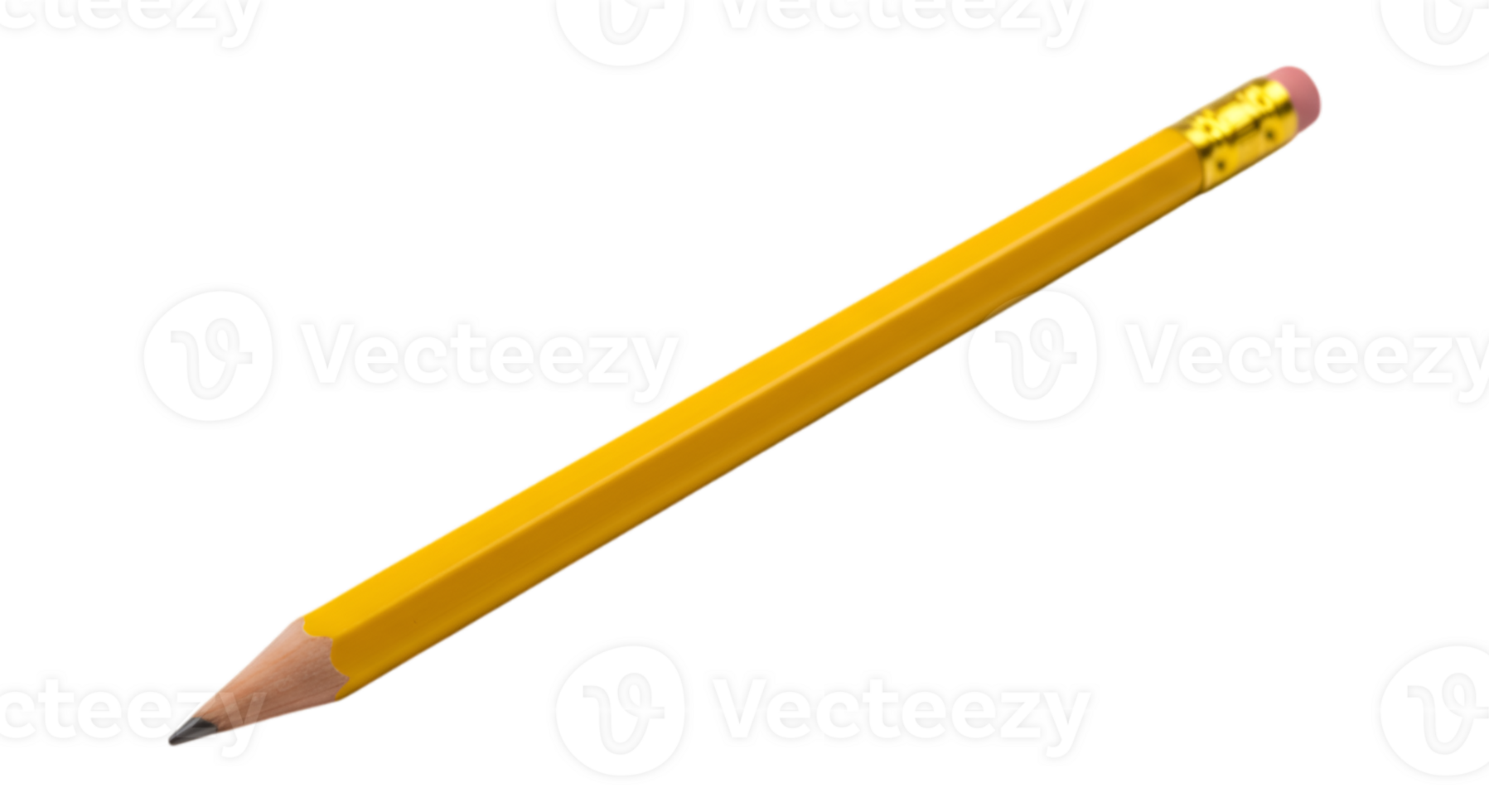 Classic Yellow Pencil Isolated on Transparent Background, Ready for Creative Projects png