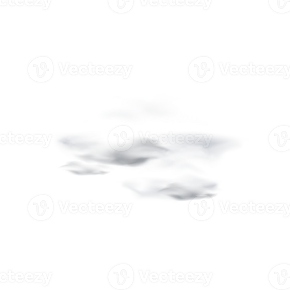 White clouds fog transparent background png