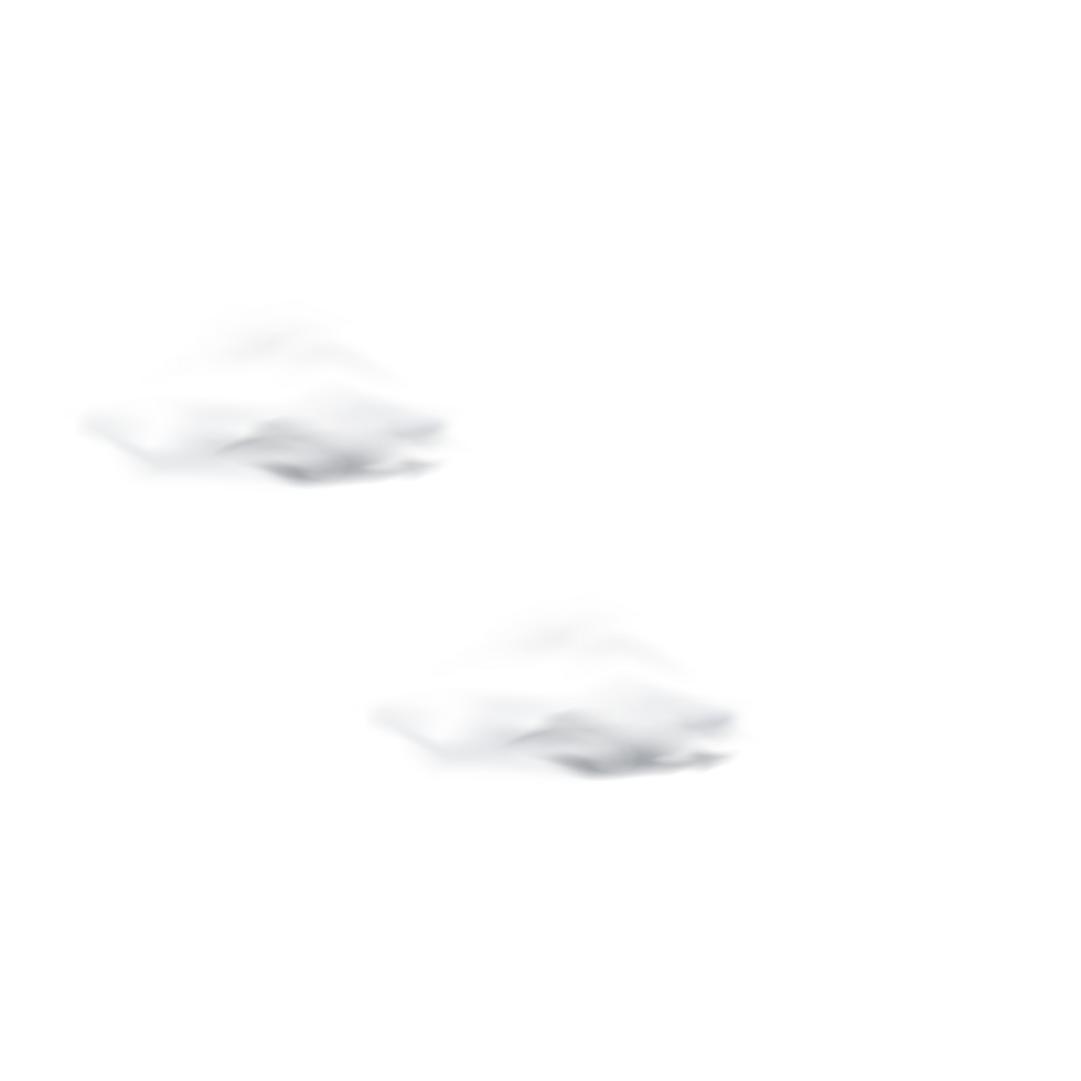 Clean white clouds fog transparent background png