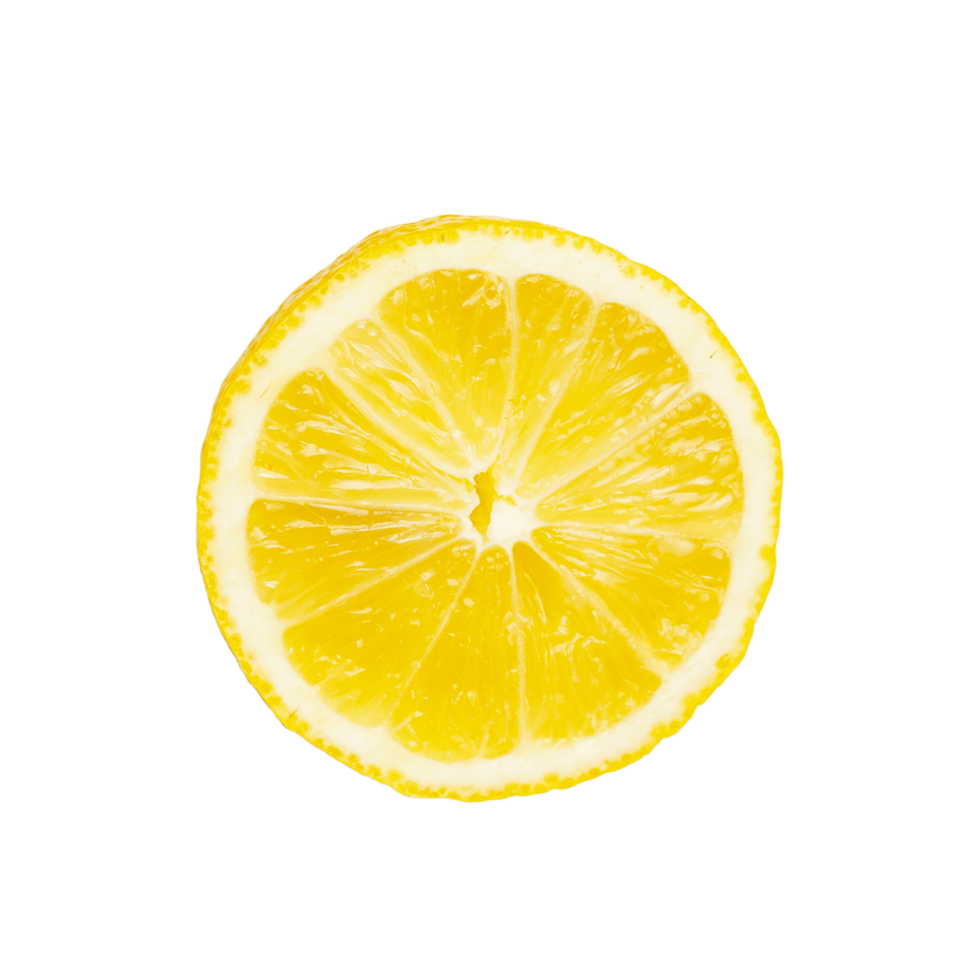 Slice ripe lemon citrus fruit. Juicy Lemon Refreshing Citrus Fruit png