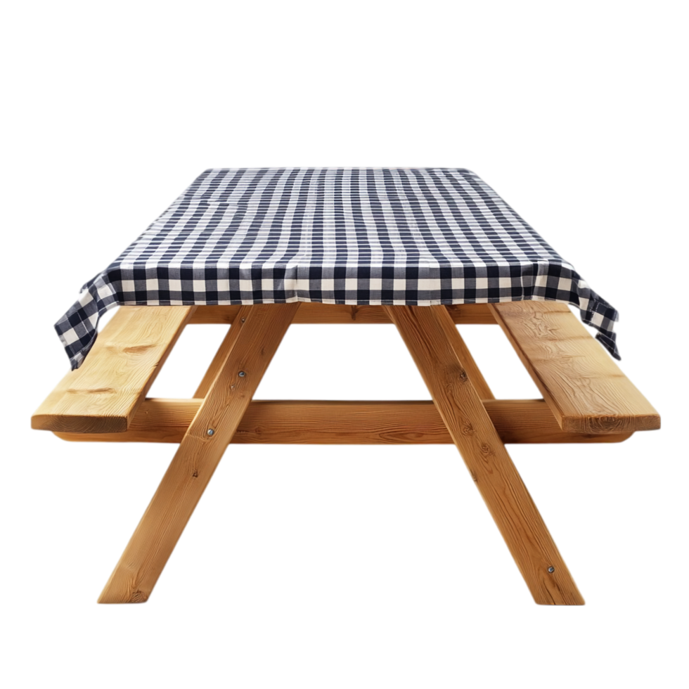 Picnic table cloth for outdoor gathering isolated on transparent background png