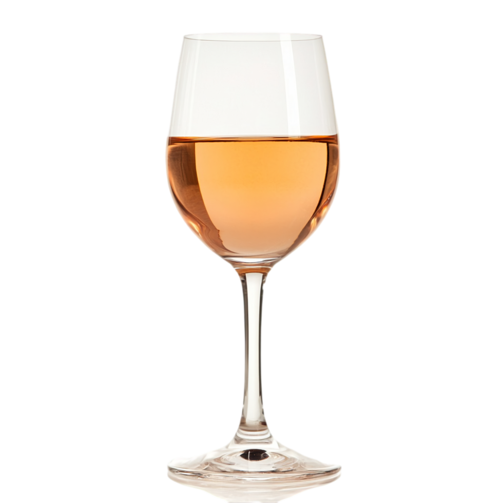glass rose wine on a simple elegant presentation isolated on transparent background png