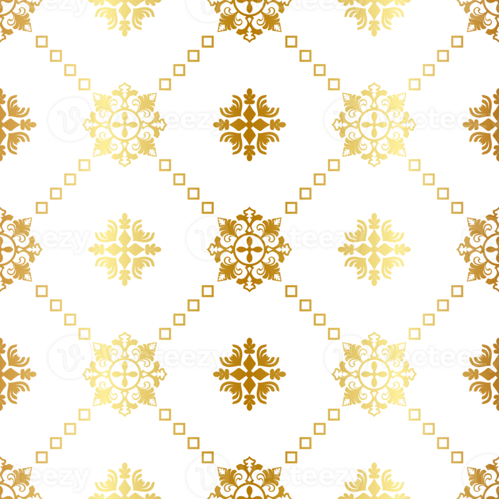 Thai Heritage Golden Pattern png