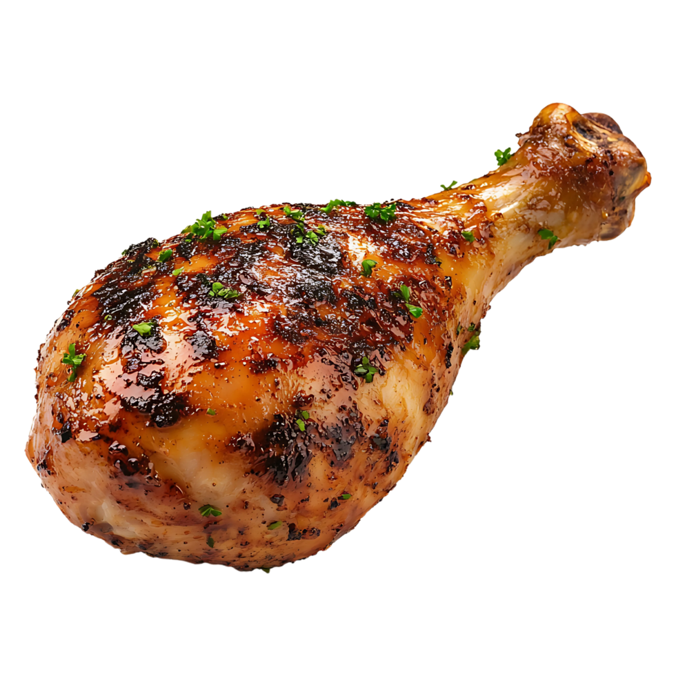 Roasted Chicken Leg on a Transparent Background png