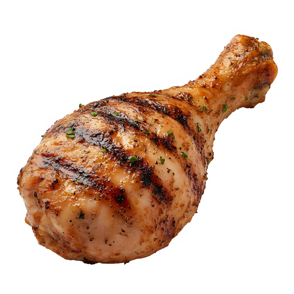Grilled Chicken Leg on Transparent Background png