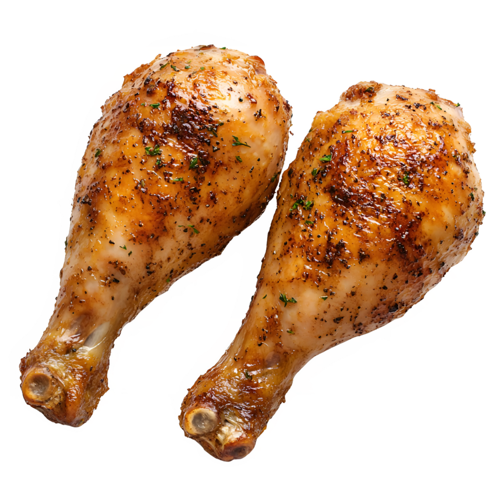 Juicy Grilled Chicken Leg with Crispy Skin png