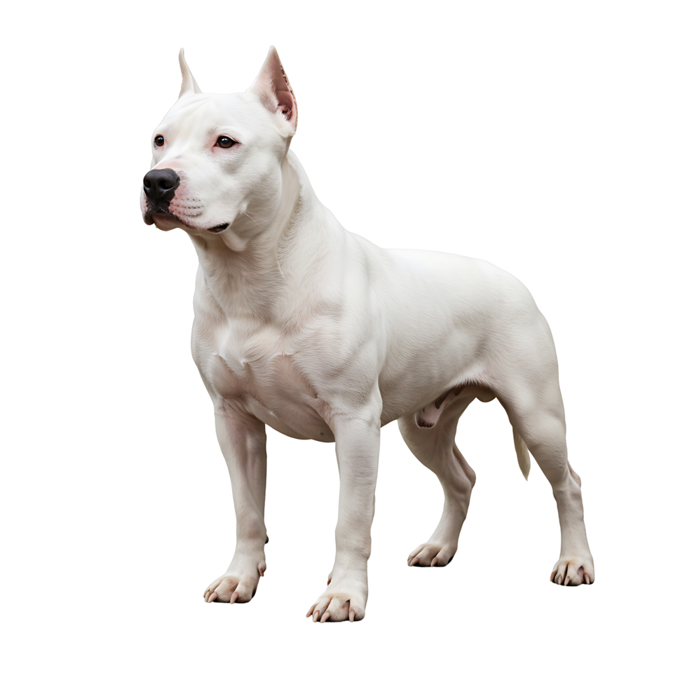 Cute Purebred Dog with Perked Ears and Playful Pose png