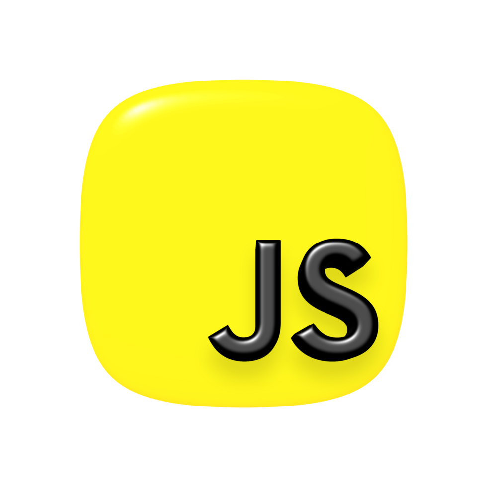Javascript programming language 3d icon transparent background png