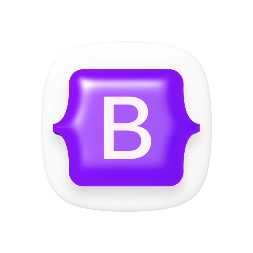 Bootstrap 3d icon transparent background png