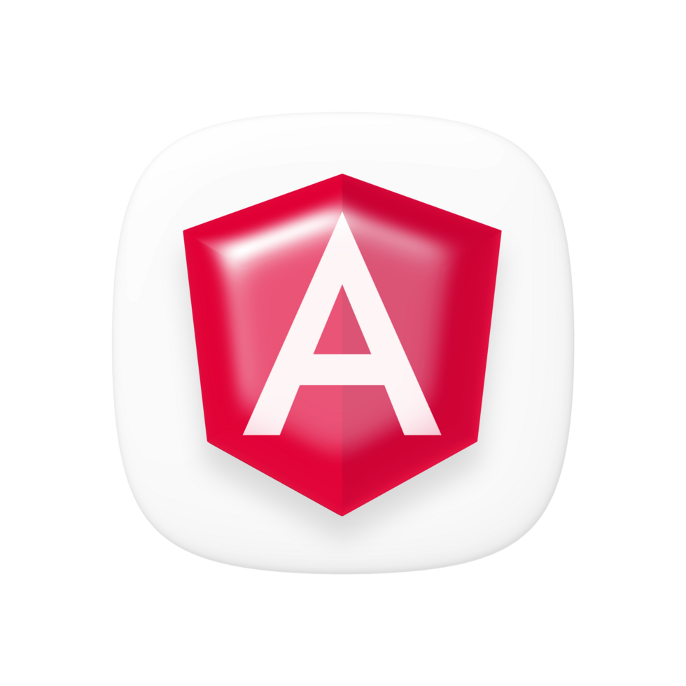 Angular framework 3d icon transparent background png