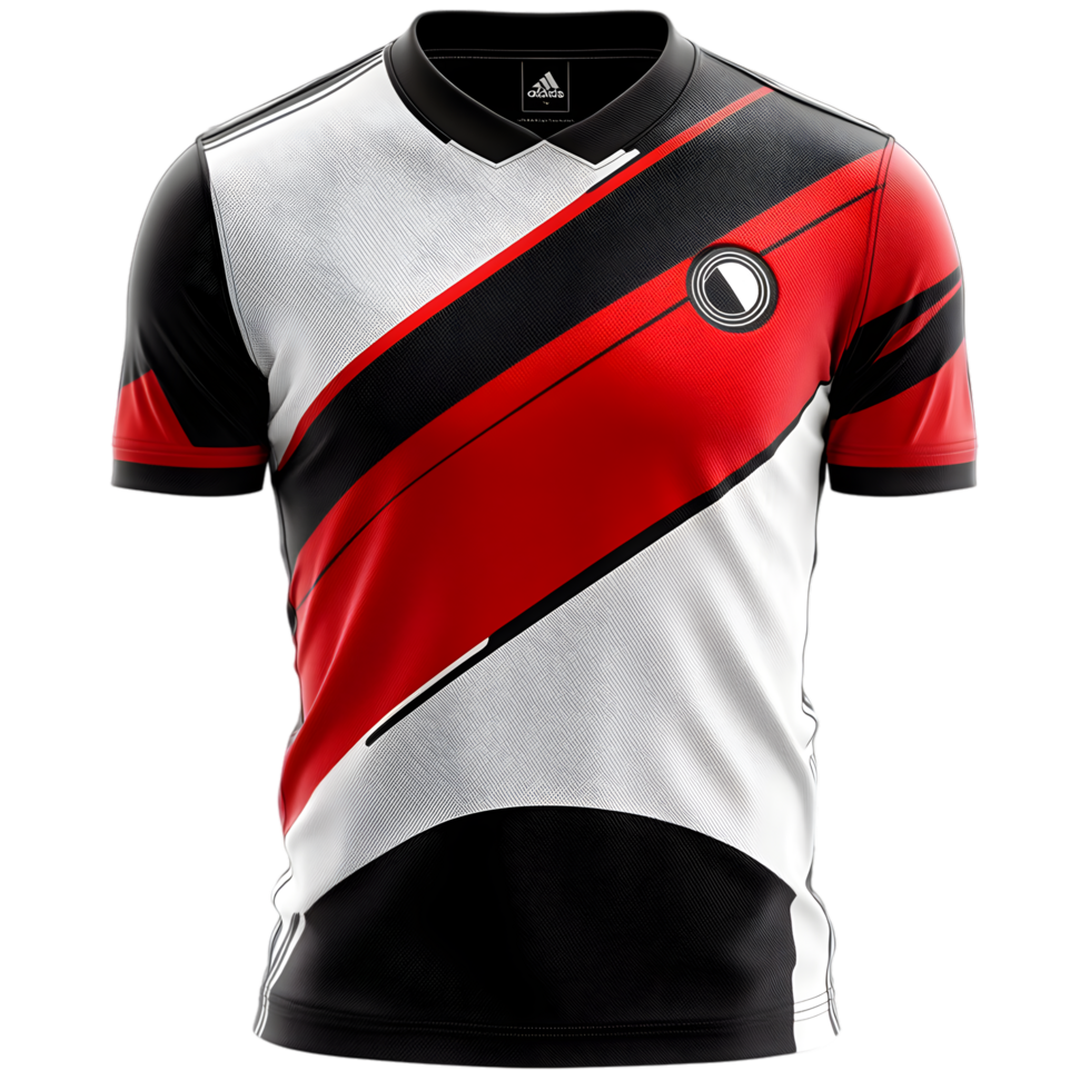 Adidas Soccer Jersey Red Black White Design, png