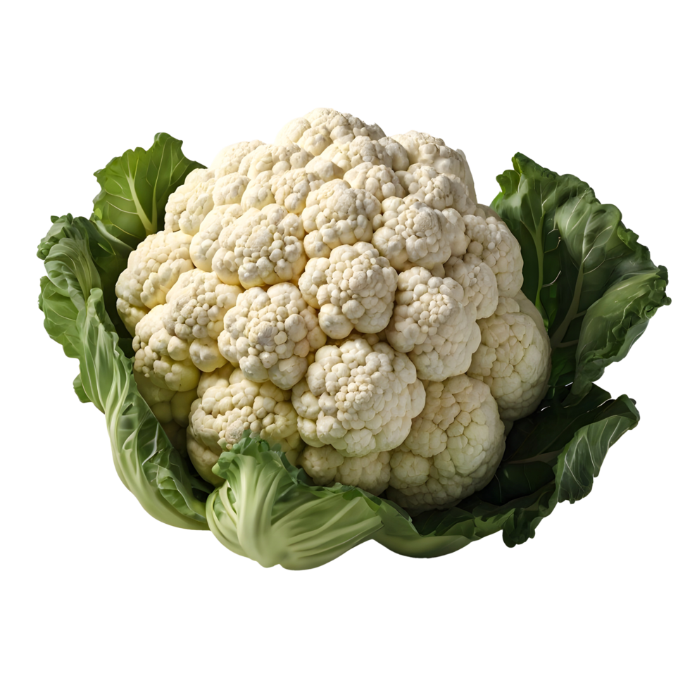 Organic Cauliflower on a transparent background png
