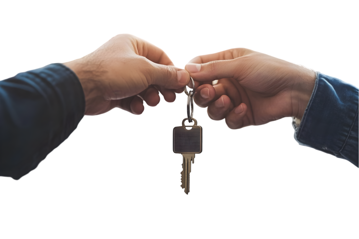 Handing over house keys new home ownership png