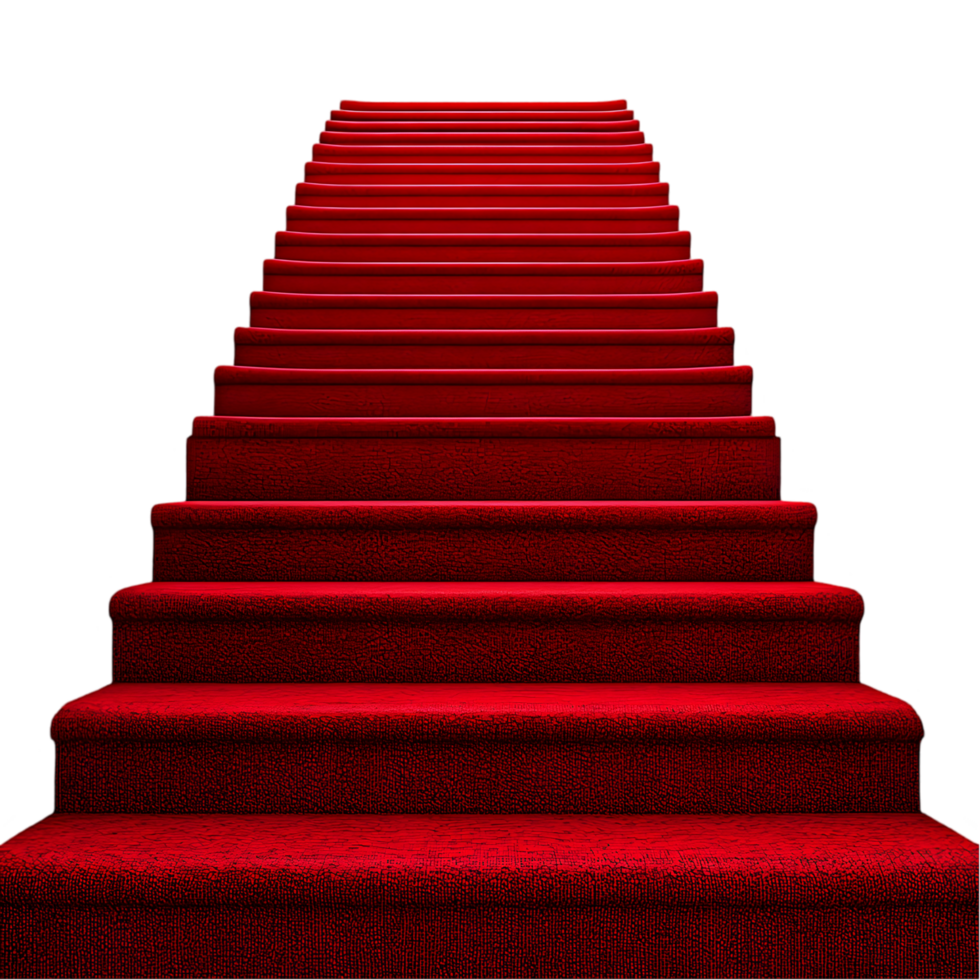 Red Carpet Staircase Leading Upwards png