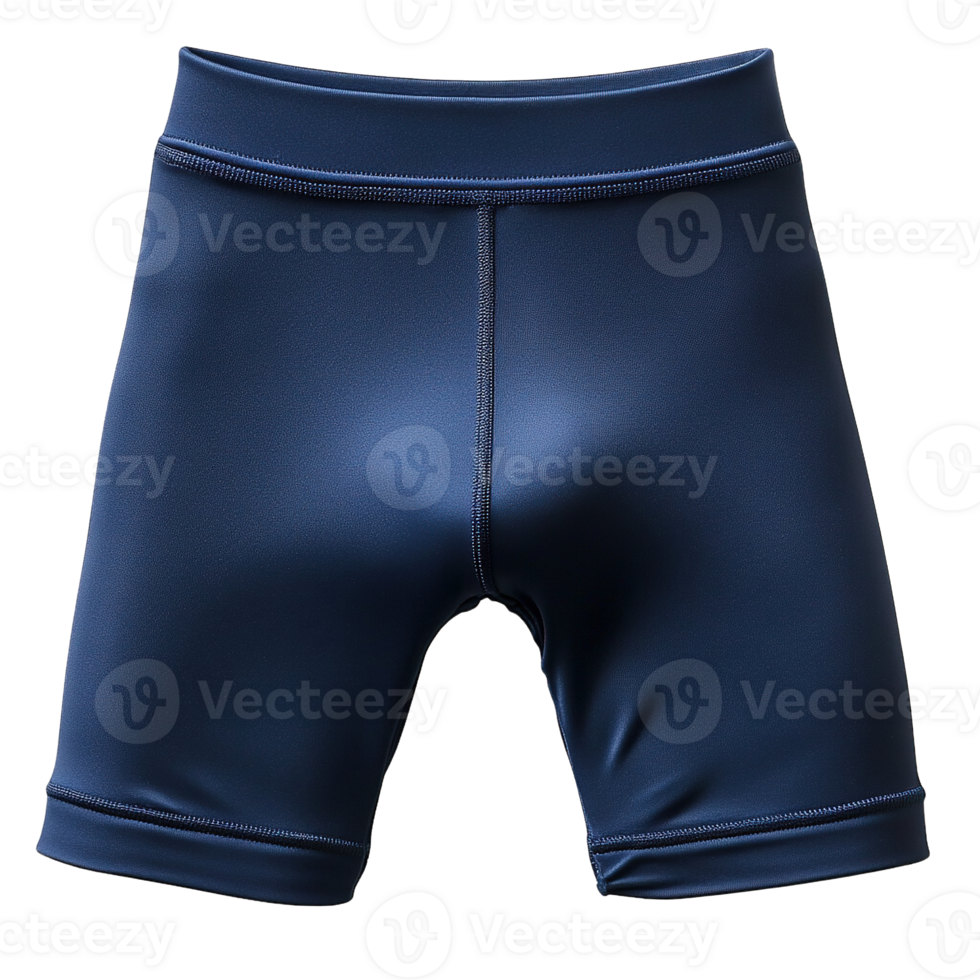 High-Performance Navy Blue Sports Shorts Isolated on Transparent Background png