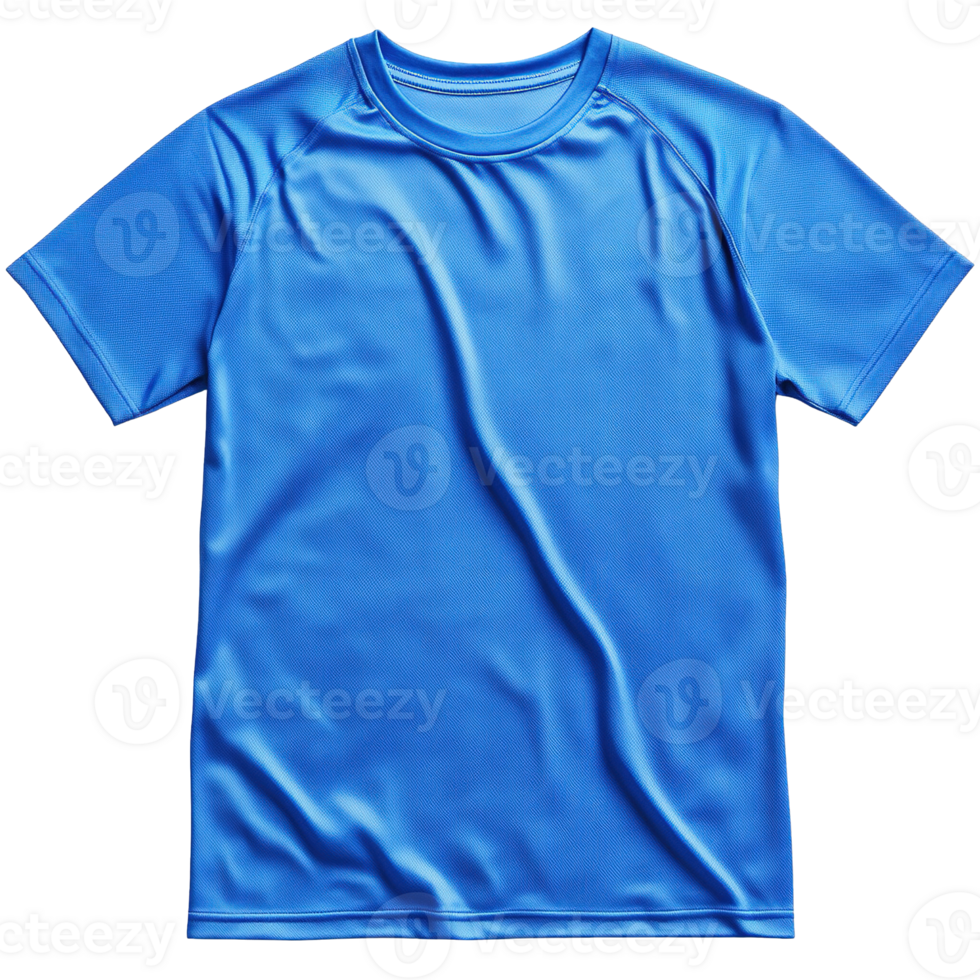 High-Quality Blue Gym T-Shirt Isolated on Transparent Background png