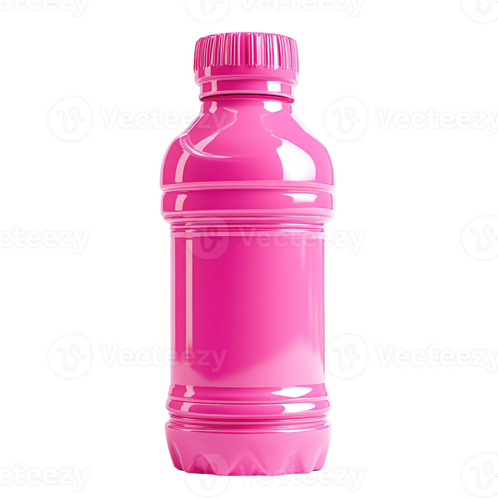 Vibrant Neon Pink Athletic Water Bottle Isolated on a Transparent Background png