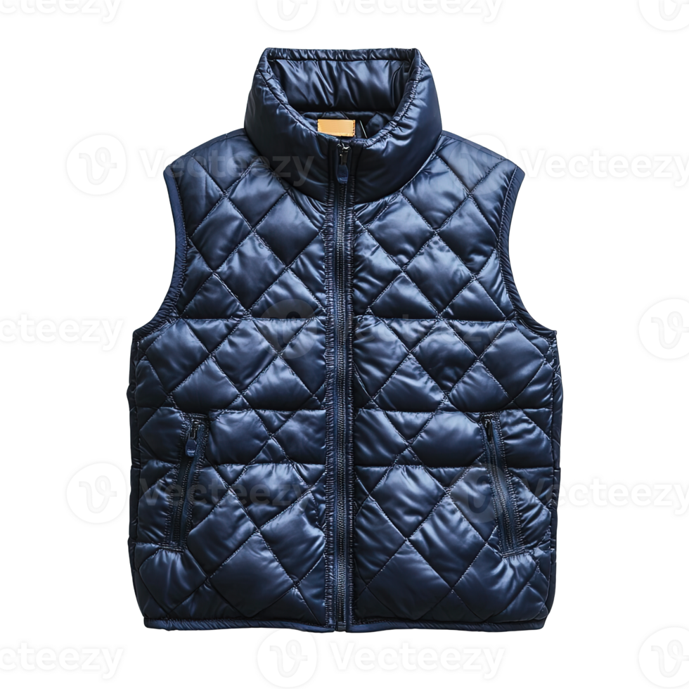 Stylish and Lightweight Kids' Quilted Vest with Soft Padding, Zippered Pockets, and Winter-Ready Insulation png