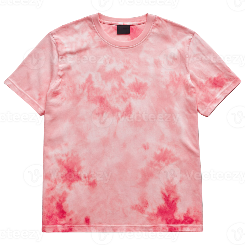 Boho-Chic Tie-Dye T-Shirts in Pastel and Bold Hues Isolated on Transparent Background png