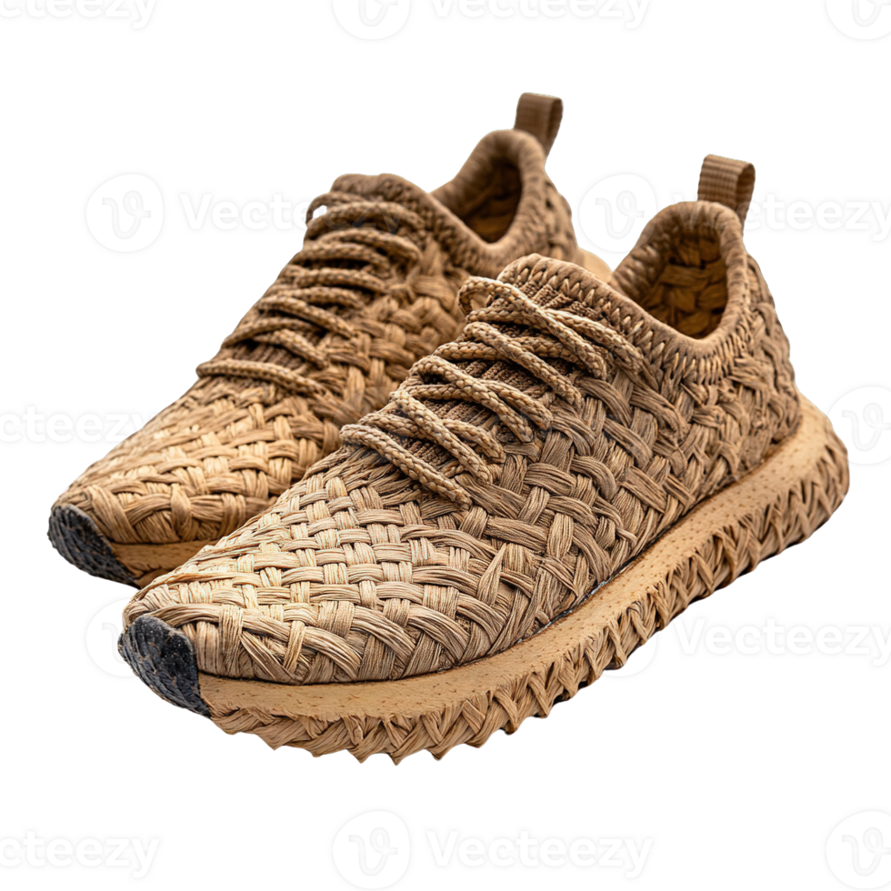 Stylish and Comfortable Running Shoes Designed with Sustainable, Plant-Based, and Fully Compostable Materials on Transparent Background png