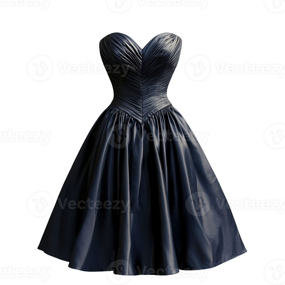 Glamorous Short Evening Dress Featuring Fitted Corset Tops and Flowing Skirts png