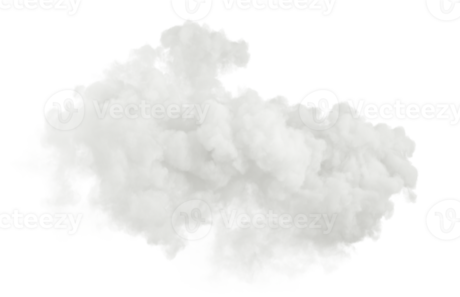 Smooth clouds daytime free shapes on transparent backgrounds 3d rendering png