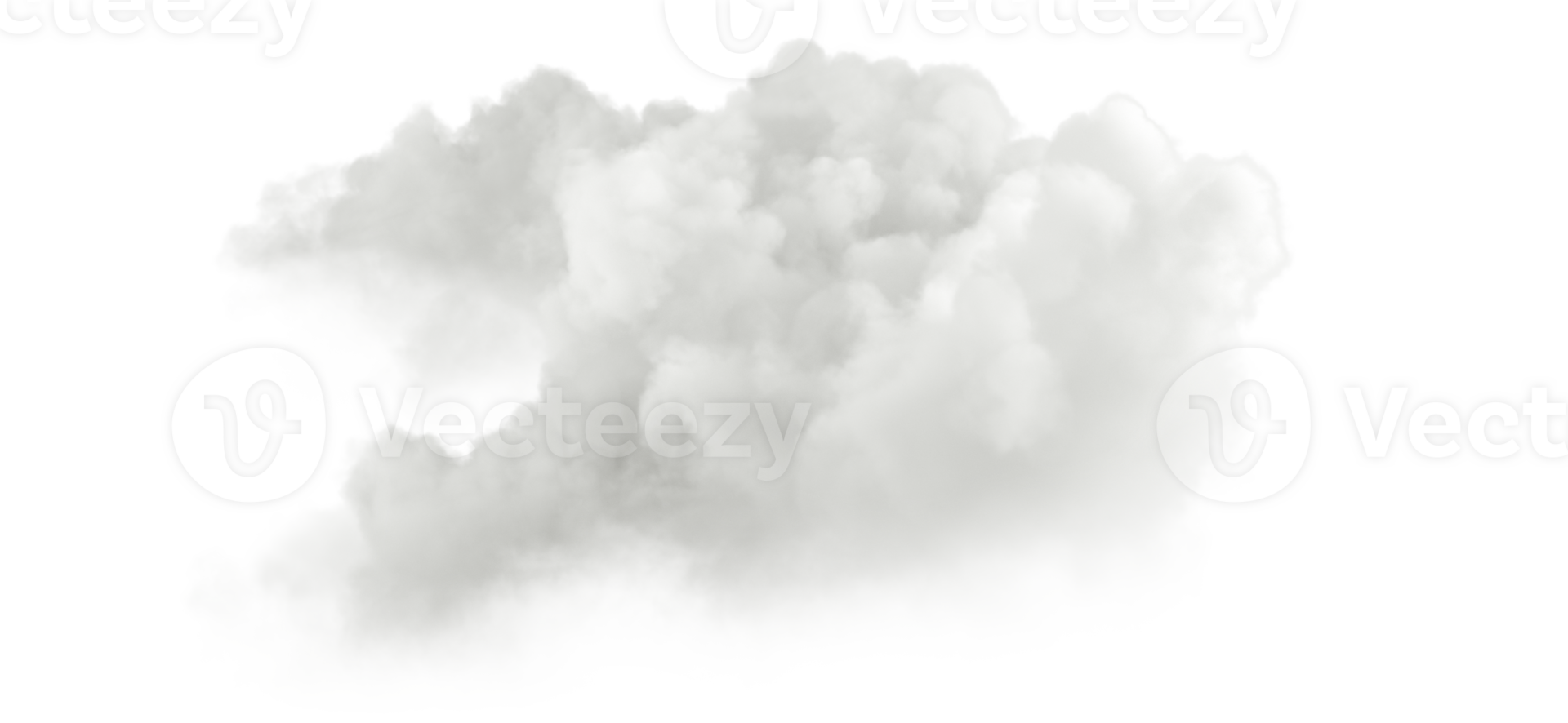 Isolate nature pure white clouds on transparent backgrounds 3d render png
